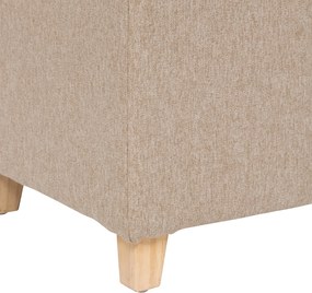 Pufa pikowana na nóżkach LEANDRE, 35 x 35 cm