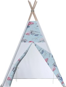 Tipi kolor niebieski tkanina wzorzysta