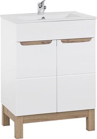 Stojąca szafka z umywalką wpuszczaną Bali 60 cm, biała