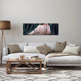 Obraz - Flaming (z zegarem) (90x30 cm)