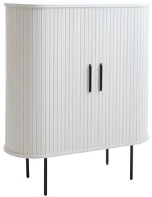 Biała szafka z drzwiami przesuwnymi 100x118x40 cm Nola – Unique Furniture