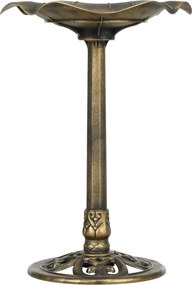 Outsunny Kąpielisko dla Ptaków z Podstawką 71cm Karmnik Wodny Liść Lotosu dla Dzikich Ptaków Brąz | Aosom PL