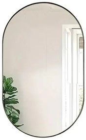 Lustro Elipsa  100x50cm czarne GX06 ścienne owalne łazienkowe do salonu sypialni loftowe Industrialne minimalistyczne