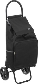 Wózek zakupowy na kółkach z pojemną komorą i kieszonkami