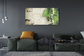 Zdjęcie na płótnie Serce z Liści Brzozy