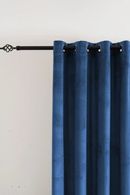 Zasłona zaciemniająca ELVIO VELVET 140x250 cm, granatowa Zawieszanie: Metalowe pierścienie