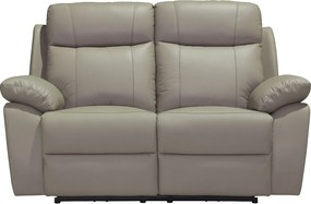 Kanapa 2-osobowa z elektryczną funkcją relaks ze skóry w kolorze taupe VIPINO