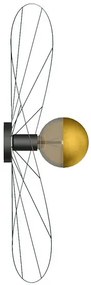 Czarny industrialny kinkiet druciany 70 cm - 4X EX602 A2-P73