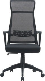 Czarne tapicerowane krzesło biurowe Hoboken – Yes Everyday