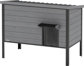PawHut Wodoodporny domek dla kota z otwieranym dachem i wyjmowaną podłogą, wejście, dla 1-2 kotów do 12 kg, 85x55x70 cm, Jasnoszary | Aosom PL