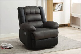 Poltrona de relaxamento "Buckingham" - 85 x 93 x 100 cm - Preto / Cinza escuro