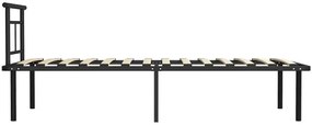 Czarne metalowe łóżko loftowe 100x200 cm - Nikel