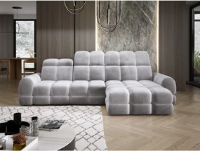 Narożnik TOLLO MINI S Prawostronny Elektryczna regulacja Salvador 13 kolor Srebrny WERSAL