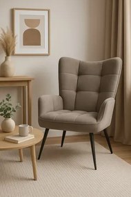 Ciemnozielony welurowy fotel pikowany - Verria