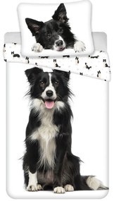 Bawełniana jednoosobowa pościel dziecięca 140x200 cm Border Collie – Jerry Fabrics