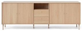 Naturalna niska komoda w dekorze dębu 220x76 cm Mistral – Hammel Furniture