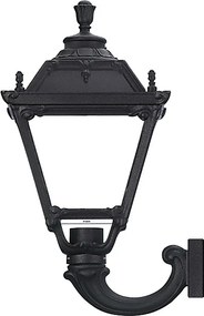 INDURA MEDIUM 4 kinkiet styl klasyczny - wys. 64 cm x szer. 39 cm - E27 42W - ?ywica - IP55 - czarny