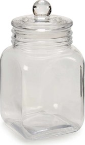 Kwadratowy słoik na ciastka z pokrywką, 1,2 l