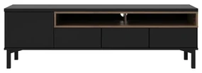 Czarna szafka pod TV 156x48x48 cm Roomers – Tvilum