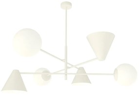 Biała nowoczesna lampa sufitowa - D141-Upin