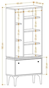 Biblioteczka Fix Black and Oak