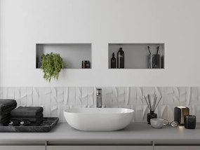 Mexen X-Wall-NR półka wnękowa bez kołnierza 45 x 20 cm, inox - 1911452010