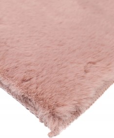 Dywan Futrzany Różowy 60x90 cm Włochaty Miękki Dekoracyjny Antypoślizgowy