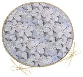 Bellatex Siedzisko DITA okrągłe gładkie Kwiat szary, 40 cm