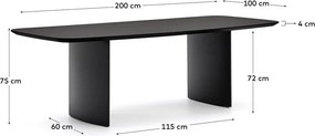Stół w dekorze orzecha 100x200 cm Litto – Kave Home