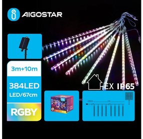 Aigostar - LED solarny łańcuch świąteczny 384xLED/13m IP65 multikolor