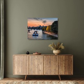 Obraz na szkle - statek na rejsie widokowym (70x50 cm)