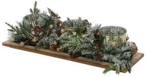 Zestaw trzech świeczników tealight na ozdobnej podstawce