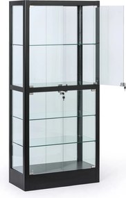 Witryna szklana, 1800 × 800 × 400 mm, czarna