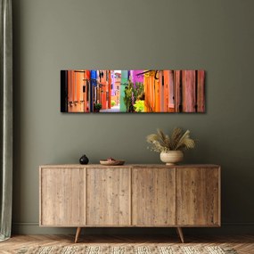 Obraz kolorowej włoskiej ulicy (170x50 cm)
