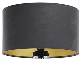 Uniwersalny klosz STANDART E27 pr. 45 cm szary/złoty