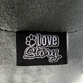 Ciemnozielona budka dla kota 38x35 cm – Love Story