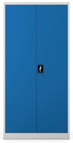 Szafa gospodarcza zamykana DAWID 900 x 1850 x 450 mm, szaro-niebieska