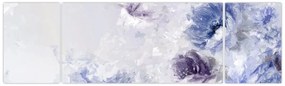 Obraz - Kwiaty, teksturowane malarstwo (170x50 cm)