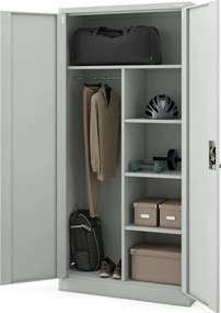 Socjalna szafa ubraniowa Dawid 90x45x185 cm szara