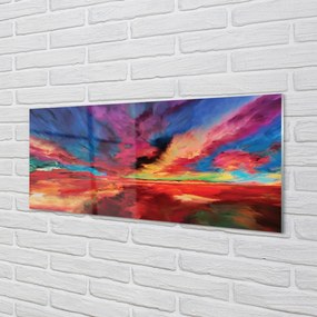 Panel szklany do Kuchni Dynamiczna Kompozycja Barw