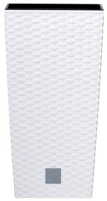 Prosperplast Osłonka na doniczkę Rato Square biały, 20x20x37,6cm, M