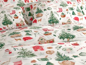 PrzytulneMieszkanie.pl PrzytulneMieszkanie.pl Bawełniana pościel MAGIC CHRISTMAS biała Rozmiar pościeli: 70 x 90 cm | 140 x 220 cm