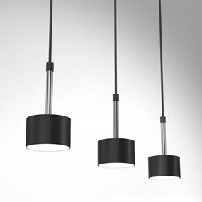 Lampa wisząca ARENA BLACK/SILVER 3xGX53 czarna srebrna, na listwie potrójna nad stół