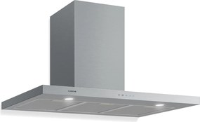 Klarstein Limelight 90cm 640m³/h Okap Kominowy Srebrny