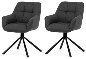 Zestaw krzeseł obiadowych z mechanizmem powrotnymHC-532 GREY2, 2 szt.