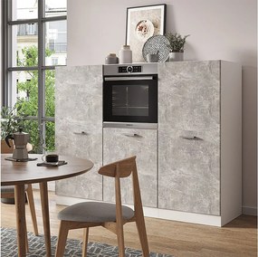 Blok kuchenny beton/biały 180x46x81.6 r-line