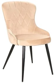 KRZESŁO LOTUS VELVET CZARNY STELAŻ/BEŻ BLUVEL 28 SIGNAL