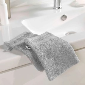 Jasnoszara bawełniana myjka 15x21 cm Tendresse – douceur d'intérieur