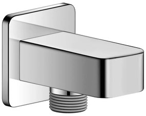 Przyłącze do prysznica z mosiądzu w kolorze srebra z połyskiem Jumper – Sapho