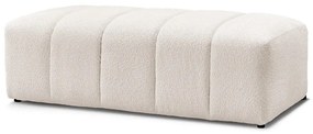 Biały podnóżek z materiału bouclé Annecy – Bobochic Paris